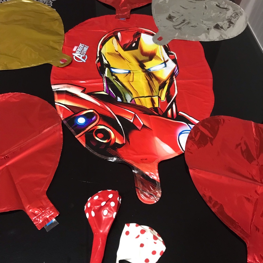 8 Piece iron man balloon set